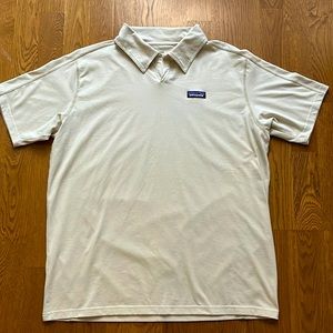Patagonia Men Beige Polo - Size Large